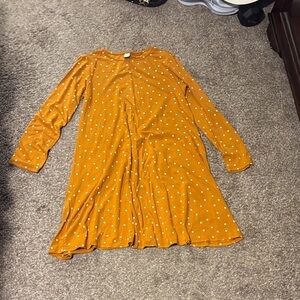Old Navy Mustard Dress with White Dots